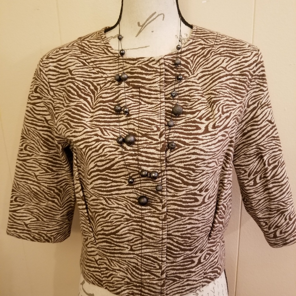 💜Michael Kors Animal Print Cropped Jacket!💕💕
